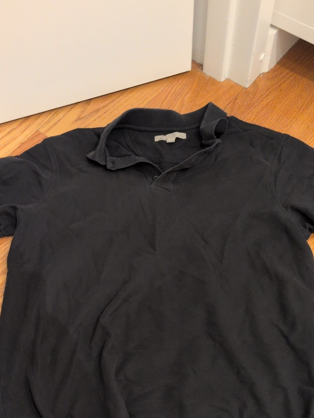 Nordstrom Cotton Men's Black Short-Sleeve Polo
